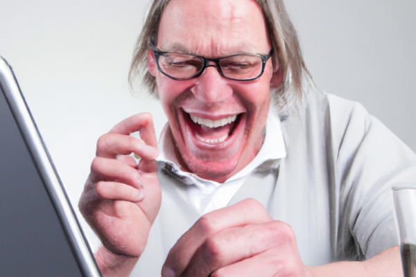Glimlachende Persoon Met Laptop En Vergr 1024x1024 82468956.png