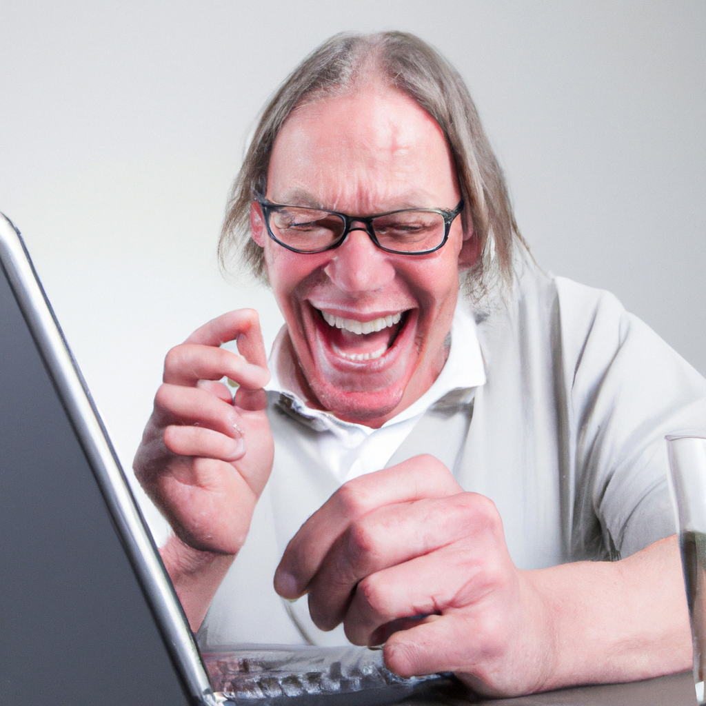 Glimlachende Persoon Met Laptop En Vergr 1024x1024 82468956.png
