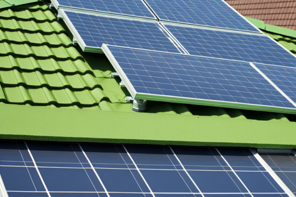 Bespaaar en help het milieu met deze energiebesparende tips: Ontdek hoe je geld kunt besparen en het milieu kunt helpen met eenvoudige maatregelen! Zonnepanelen Op Een Groen Dak 1024x1024 31751165.png